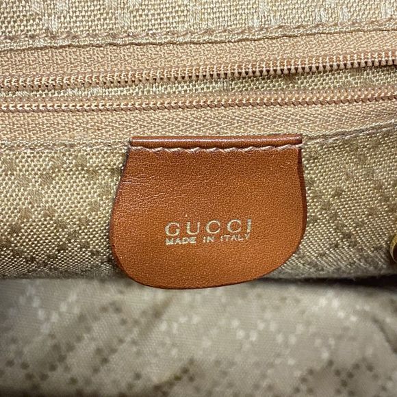 Gucci Backpack Daypack Bamboo 003 2058 Leather Brown Gold Hardware Women's - Picture 5 of 10